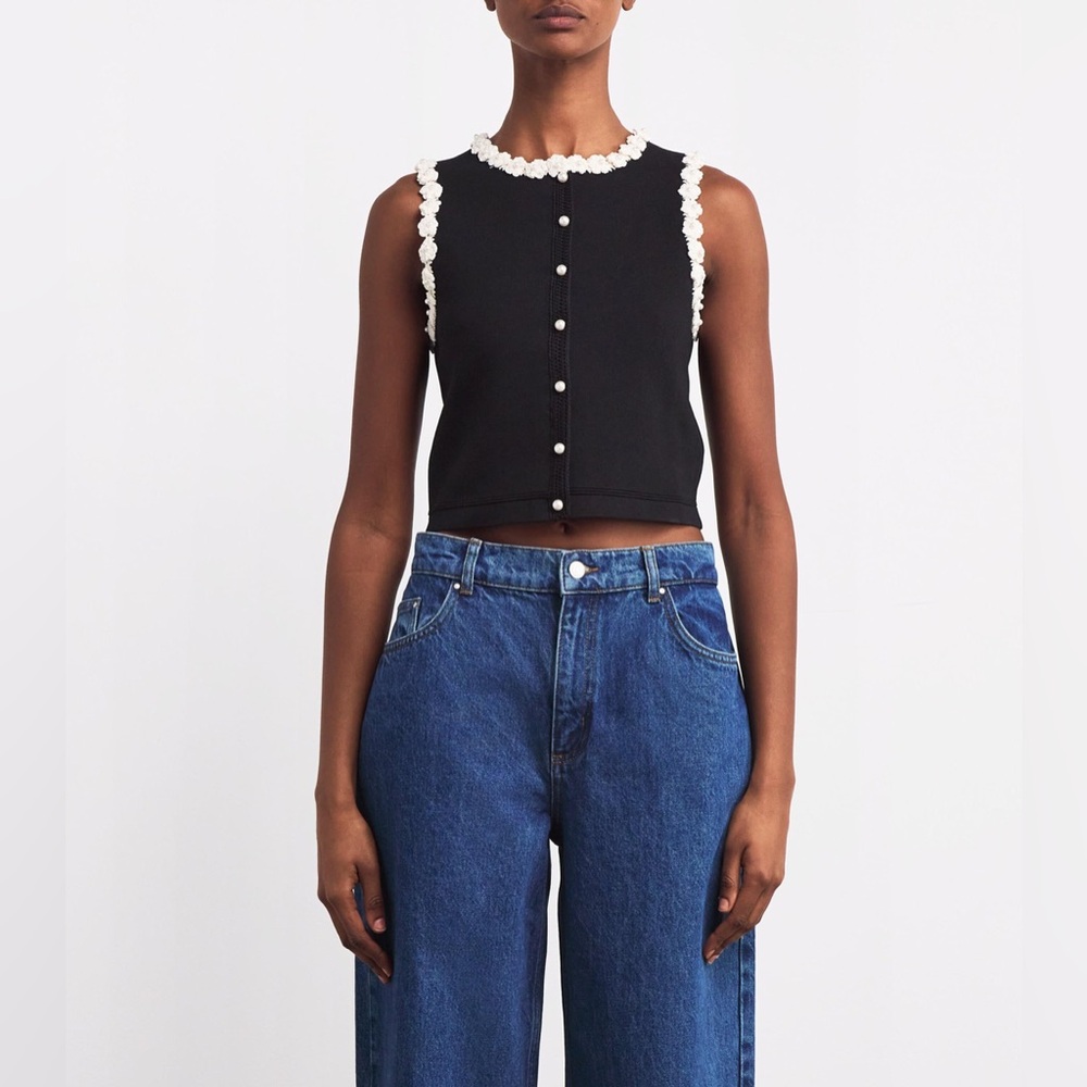 Sandro Crochet Cardigan
